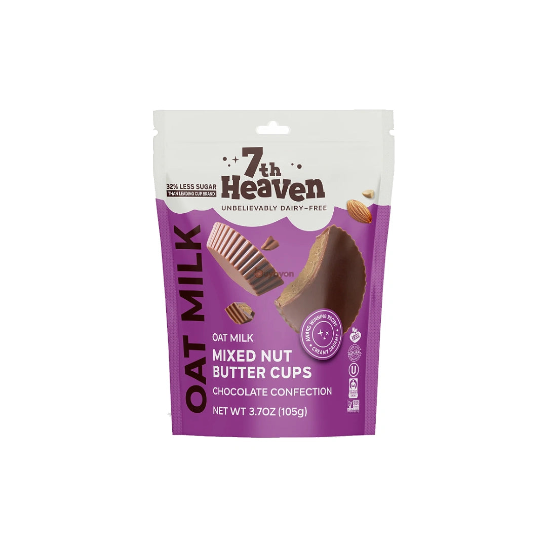7th Heaven Mixed Nuts Cream Cups Oat Milk Chocolate - 105g