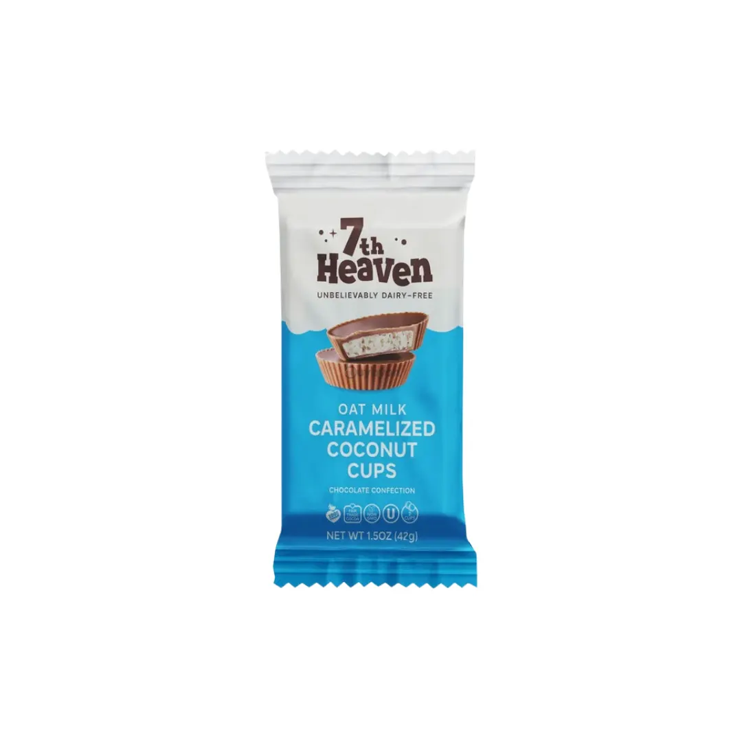 7th Heaven Caramelised Coconut Cream Cups Oat Milk Chocolate - 42g