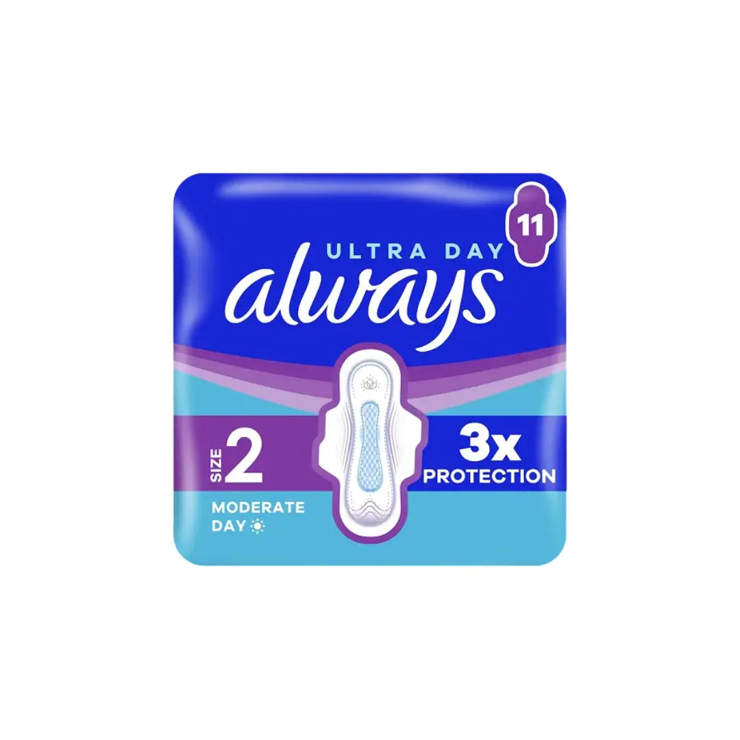 Always Ultra Sanitary Towels with Wings – Size 2–4 Single & Pack