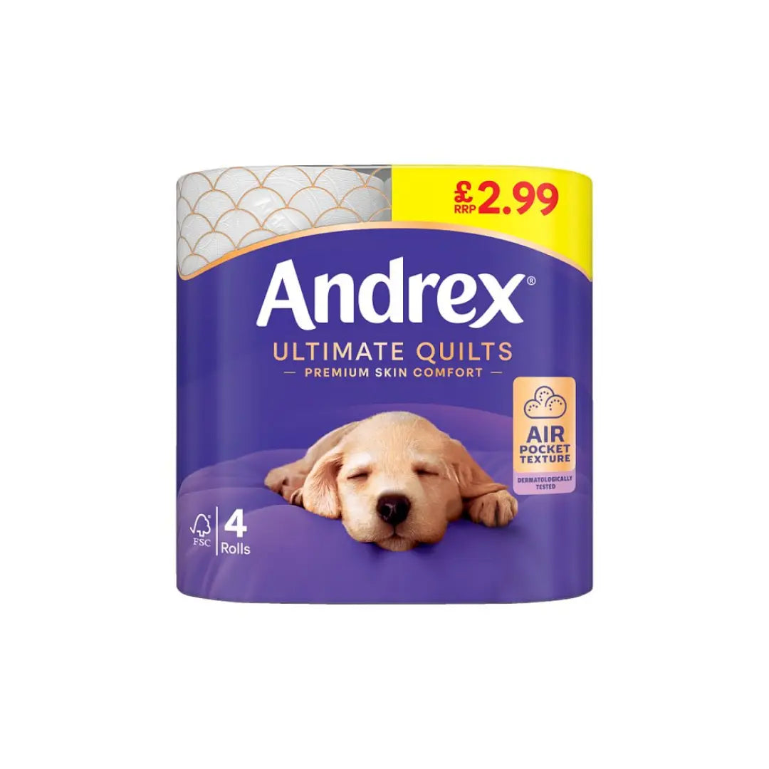 Andrex Ultimate Quilts Toilet Tissue 4 Rolls