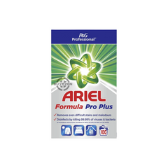 Ariel Professional Powder Detergent Antibacterial - 6.5kg pack, designed for up to 100 washes with powerful stain removal and antibacterial protection. Ideal for high-frequency laundry needs and maintaining hygienic cleanliness.