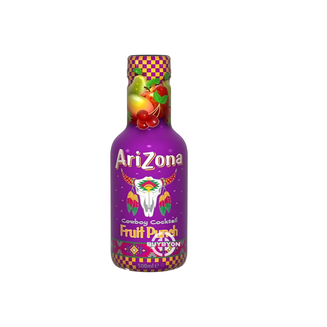 Arizona Fruit Punch Lemonade - 500ml bottle featuring a refreshing blend of fruit punch and lemonade flavours.