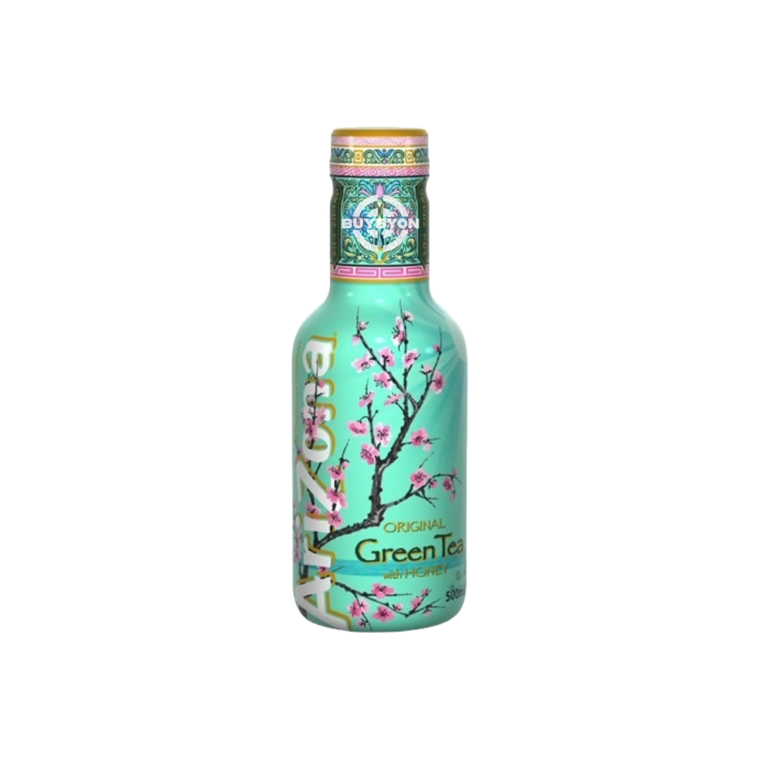 Arizona Green Tea With Honey - 500ml bottle featuring a refreshing blend of green tea and natural honey.