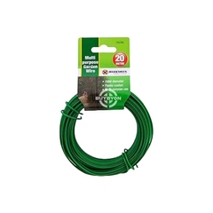 Bright Homely Multi-Purpose Garden Wire Plastic - 20m roll, displayed with its plastic coating visible, ideal for various garden and DIY applications, showcasing its flexibility and durability.