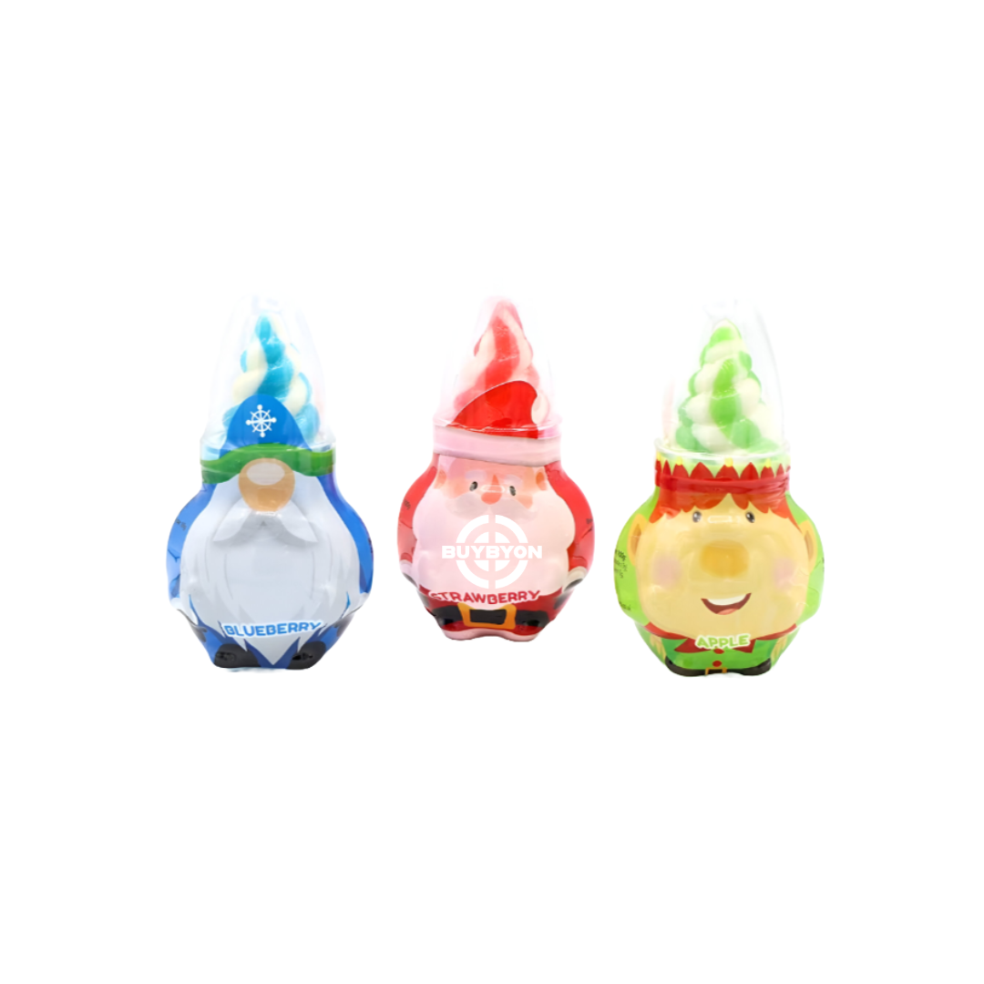 Candy Realms Festive Friends Lollipop and Sherbet Dip - 50g featuring festive character-shaped lollipop with a fun sherbet dip.