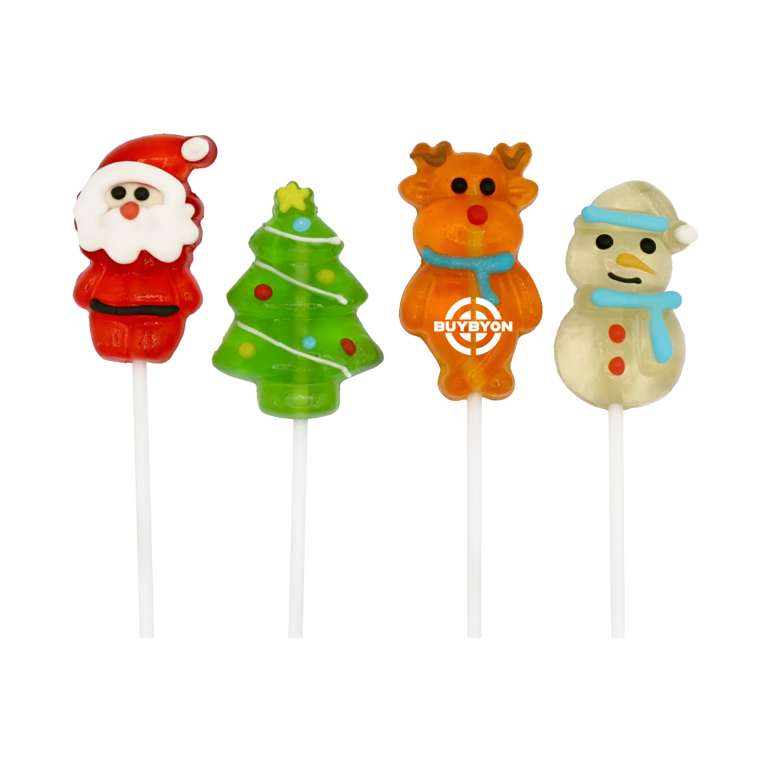 Candy Realms Festive Gummy Pops - 22g featuring colourful, chewy gummies in fun holiday shapes, perfect for stocking fillers or festive snacking.