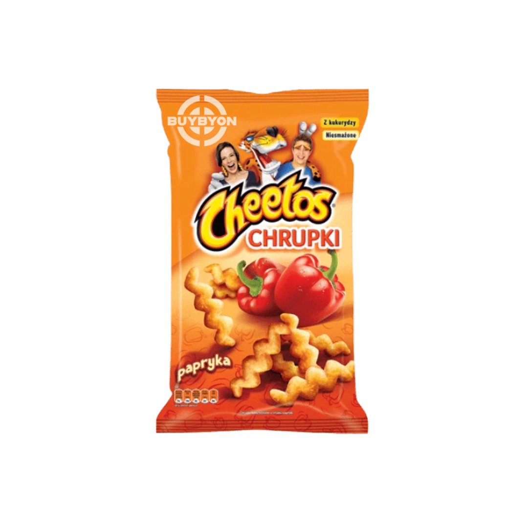 Cheetos XXL Papryka - 130g pack showcasing large, crispy Cheetos coated in paprika seasoning.