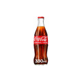 Coca Cola Original Taste Glass 330ml Bottle in white back ground 