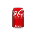 Coca-Cola can with red background