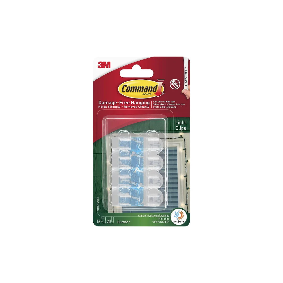 Command Outdoor Light Clips 16 Pack