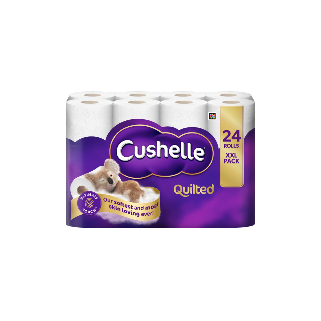 Cushelle Quilted 3-Ply Toilet Tissue 24 Pack