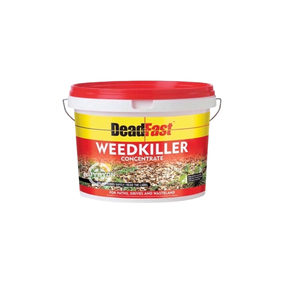 Deadfast Weedkiller Tub - 100ml, featuring an effective formula for targeting and eliminating a wide range of weeds, ensuring quick and reliable results for maintaining a clean and healthy garden.