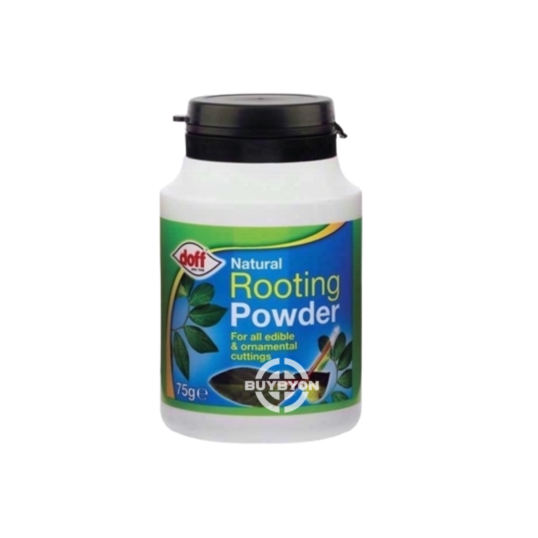 Doff Rooting Powder - 75g, featuring a formulation designed to promote strong root development in cuttings and young plants, supporting better establishment and healthier growth.