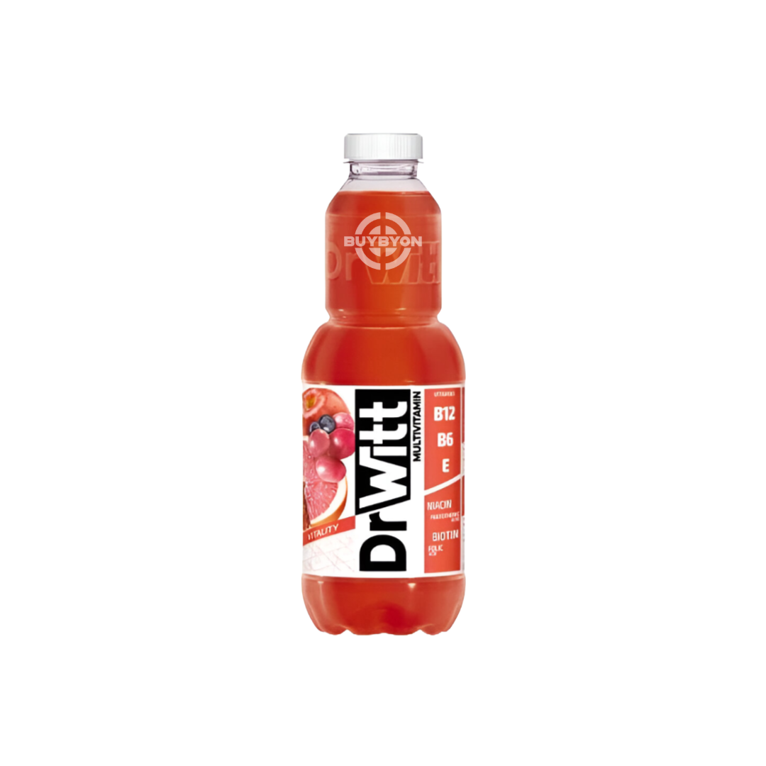 Dr Witt Red Multivitamin - 1L bottle featuring a blend of red fruits and essential vitamins for a nutritious and refreshing drink.