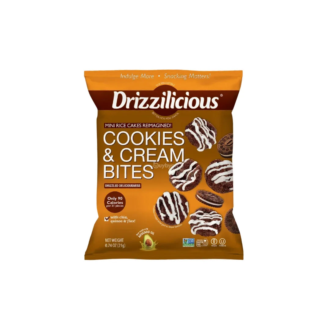 Drizzilicious Cookies & Cream Mini Rice Cake Bites 21g