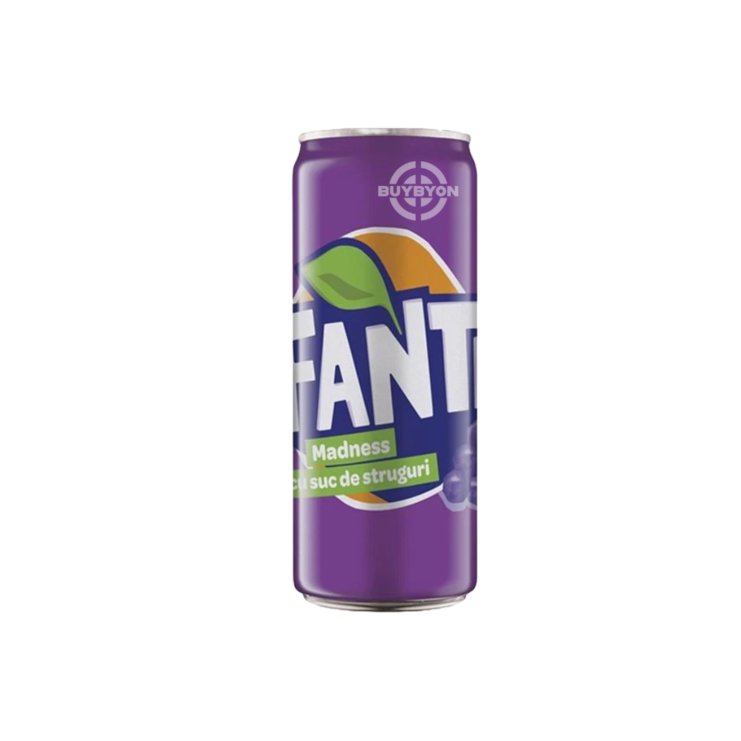 Fanta Madness Soda Can – 330ml with a bold and exciting mix of fruity flavours, perfect for any occasion and loved by all ages.