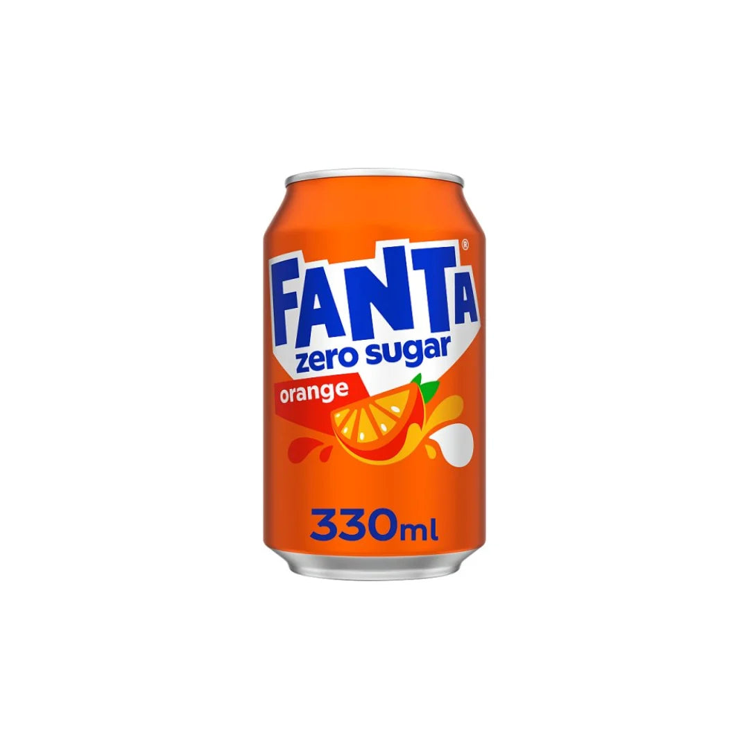 Fanta Orange Zero 330ml Can – Single & 24 Pack