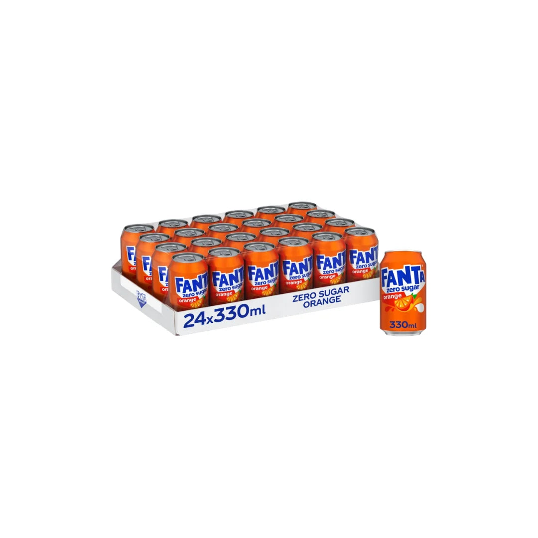 Fanta Orange Zero 330ml Can – Single & 24 Pack