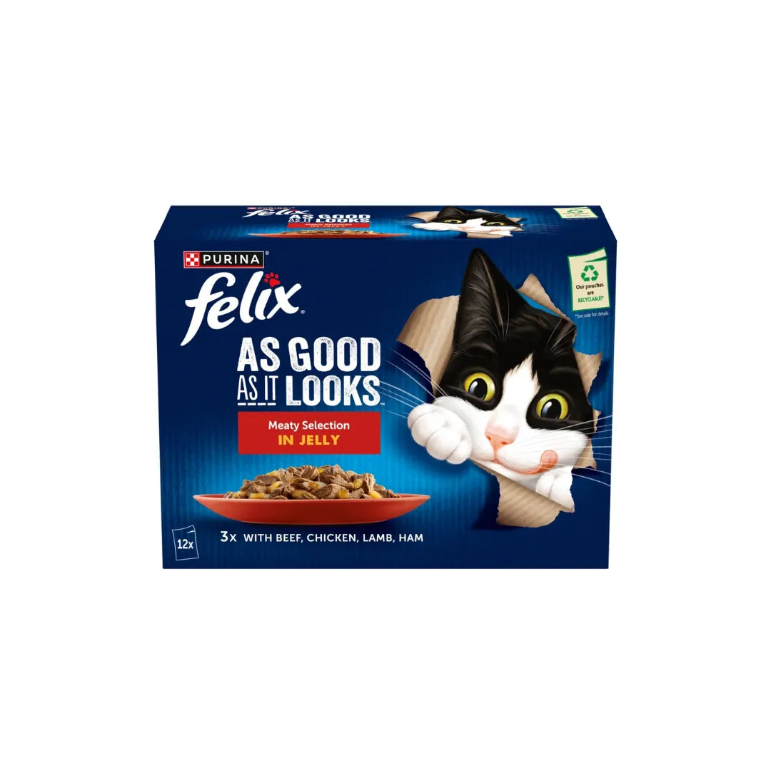 Felix As Good As It Looks Meaty Selection in Jelly Wet Cat Food 12 x 85g
