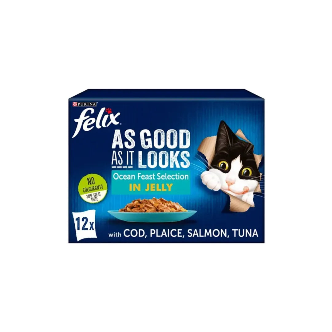 Felix As Good As It Looks Ocean Feasts Wet Cat Food 12 x 85g