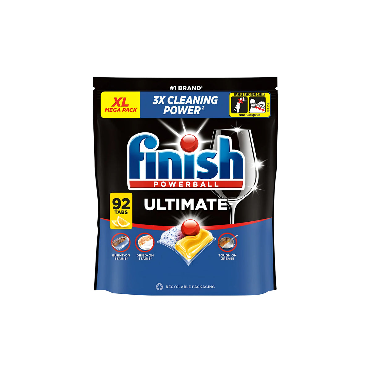 Finish Ultimate All In One Dishwasher Tablets Lemon 92 Tabs