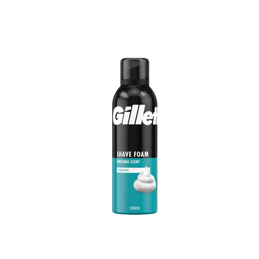 Gillette Shave Foam can on a white background