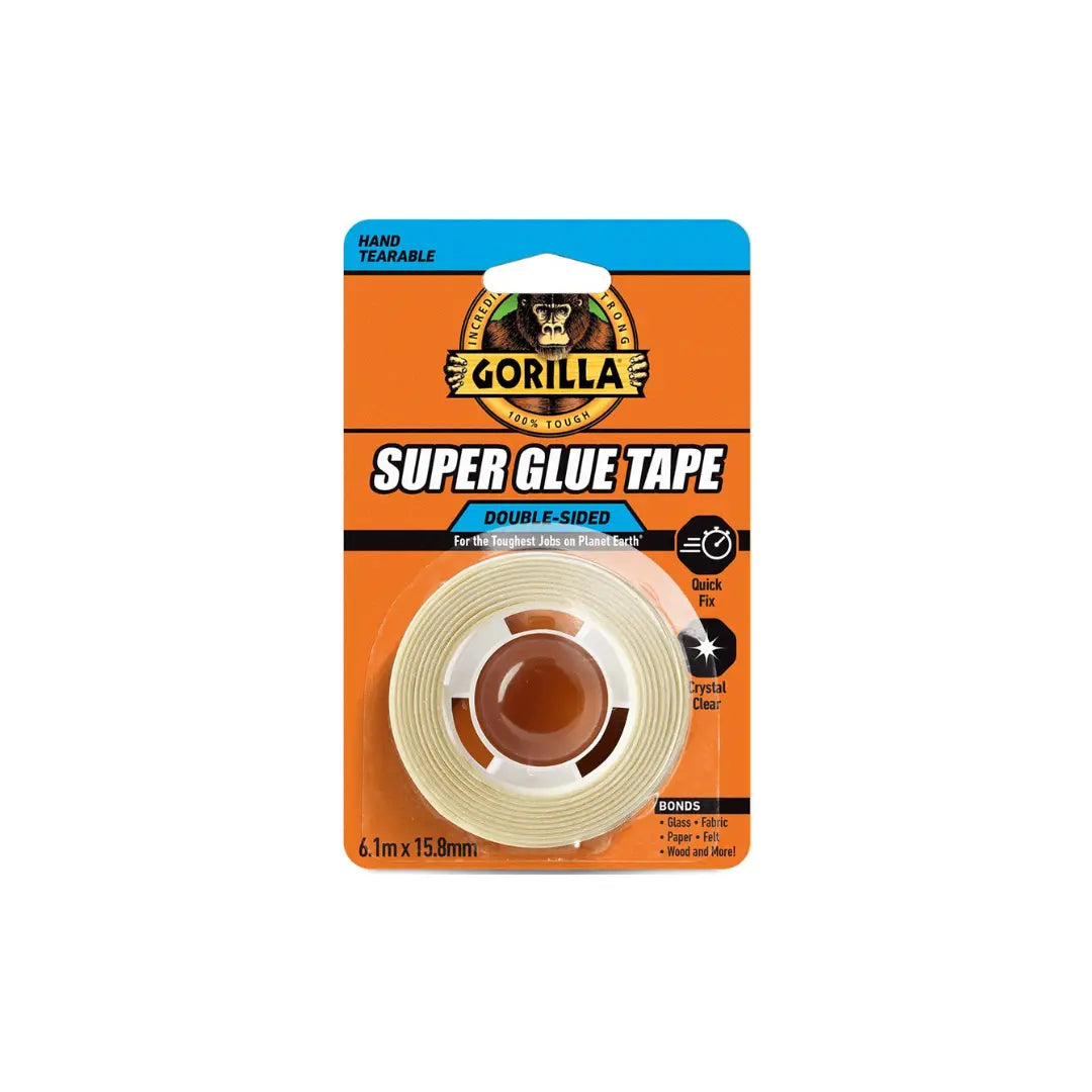 Gorilla Super Glue Double Sided Tape 15.8mm x 6.1m