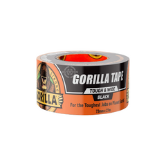 Gorilla Tape Tough and Wide - 27m roll, showcasing extra-wide, double-thick adhesive tape for heavy-duty repairs and versatile applications. Ideal for use in tough conditions and a variety of surfaces.