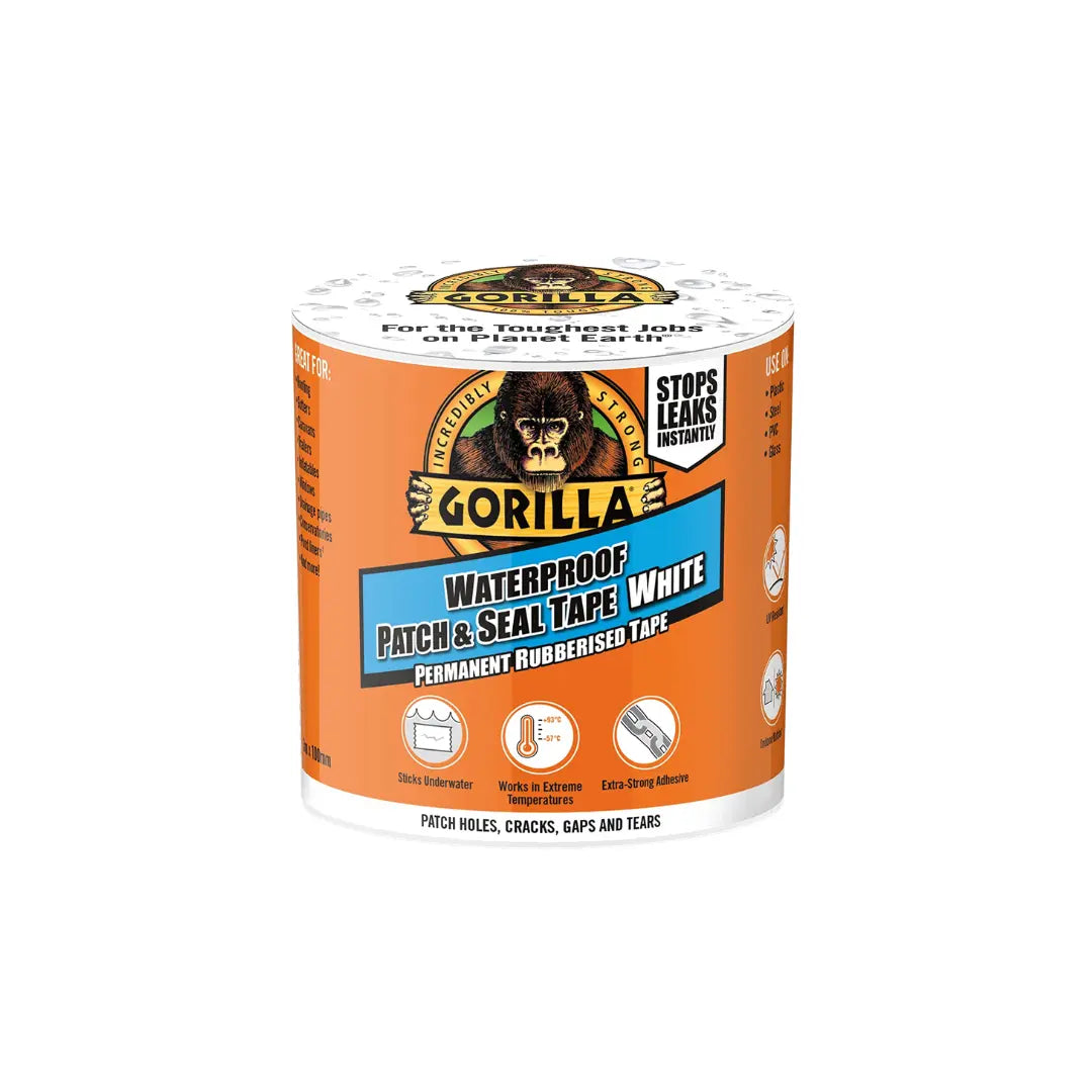 Gorilla Waterproof Patch & Seal Tape White 100mm x 3m