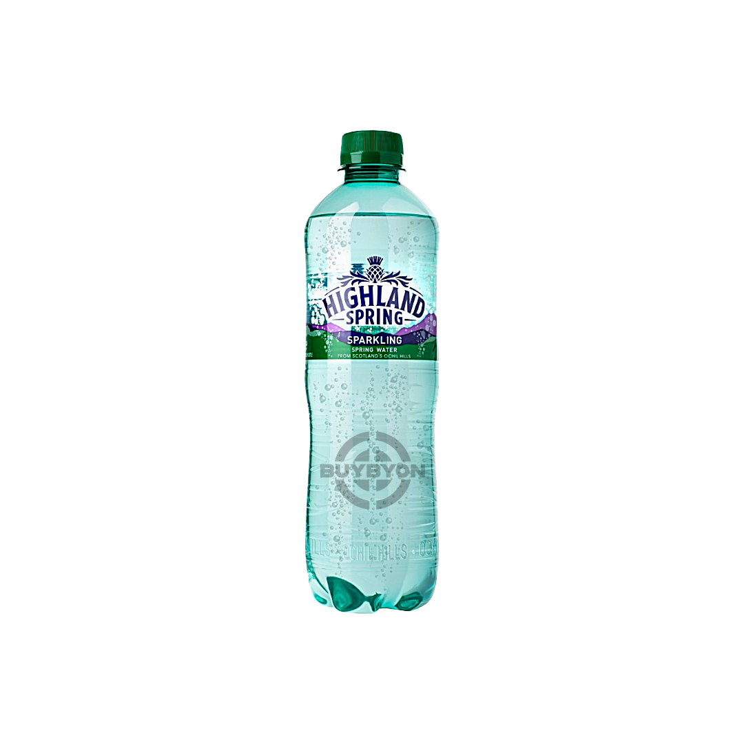 Highland Spring Still Spring Water 500ml bottle featuring a clear design with blue and green labeling, highlighting the purity and natural source of the water.