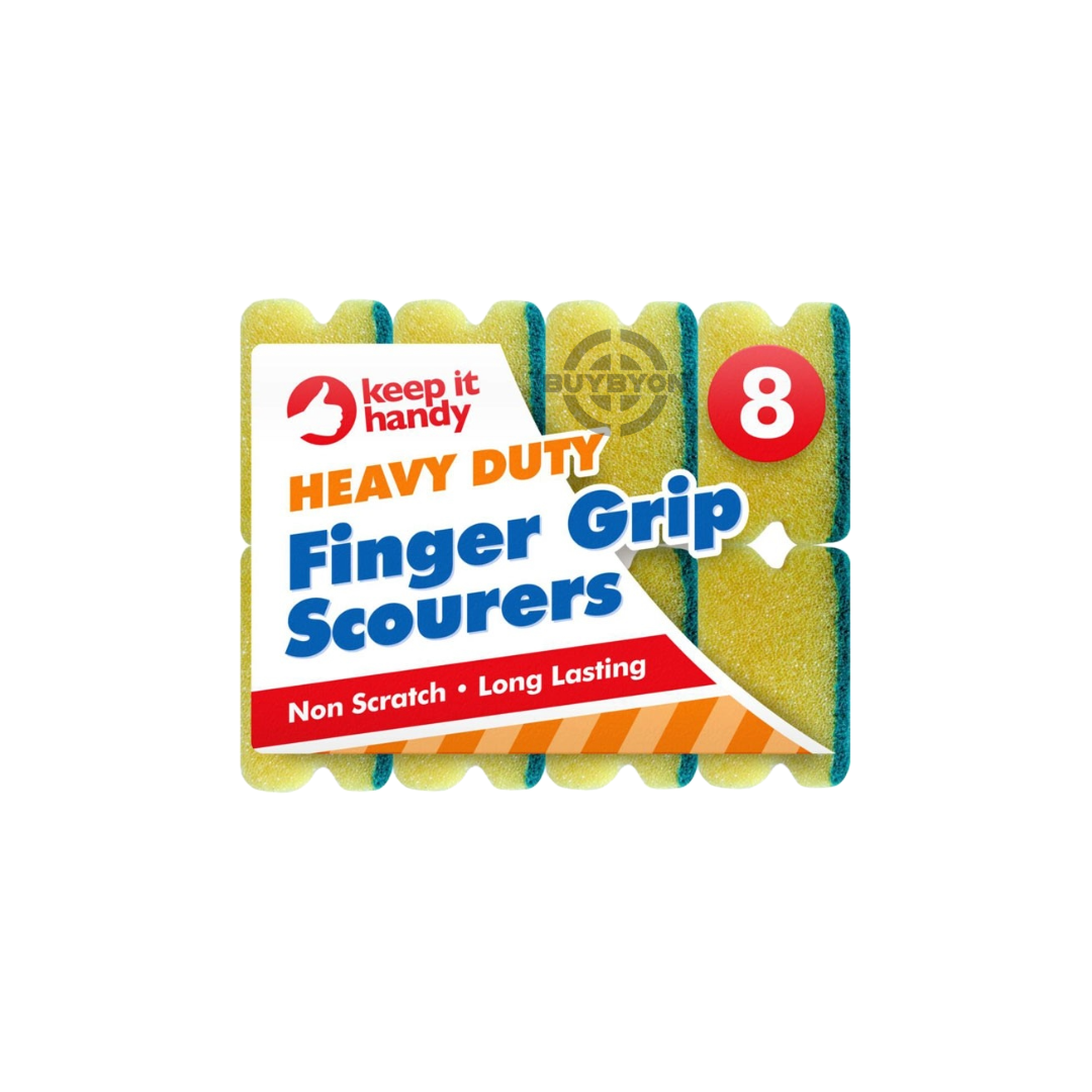 Keep it Handy Heavy-Duty Scourer Sponge, designed for rigorous cleaning with a durable, abrasive surface for tackling tough grime and grease. Ideal for kitchen and industrial use.