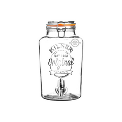 Kilner Clip Top Drink Dispenser - 8L, featuring an airtight seal and durable glass design for serving large quantities of beverages.