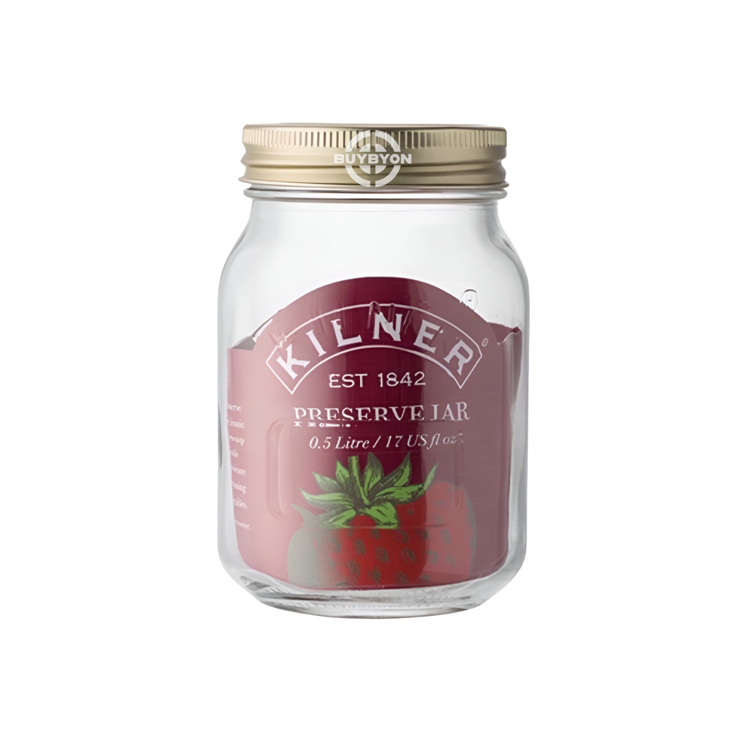 Kilner Preserve Jar - 500ml, designed with an airtight seal and durable glass for fresh storage of jams and preserves.