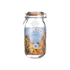 Kilner Round Top Jar - 3L, designed with an airtight seal for fresh storage of larger quantities of preserves and dry goods.