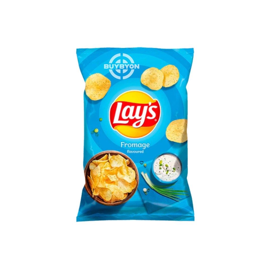 Lays Fromage - 130g pack of cheesy-flavored crispy potato chips.