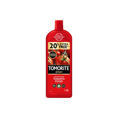 Levington Tomorite - 1L liquid feed, designed to boost tomato growth and flavour with essential nutrients for a bountiful harvest.