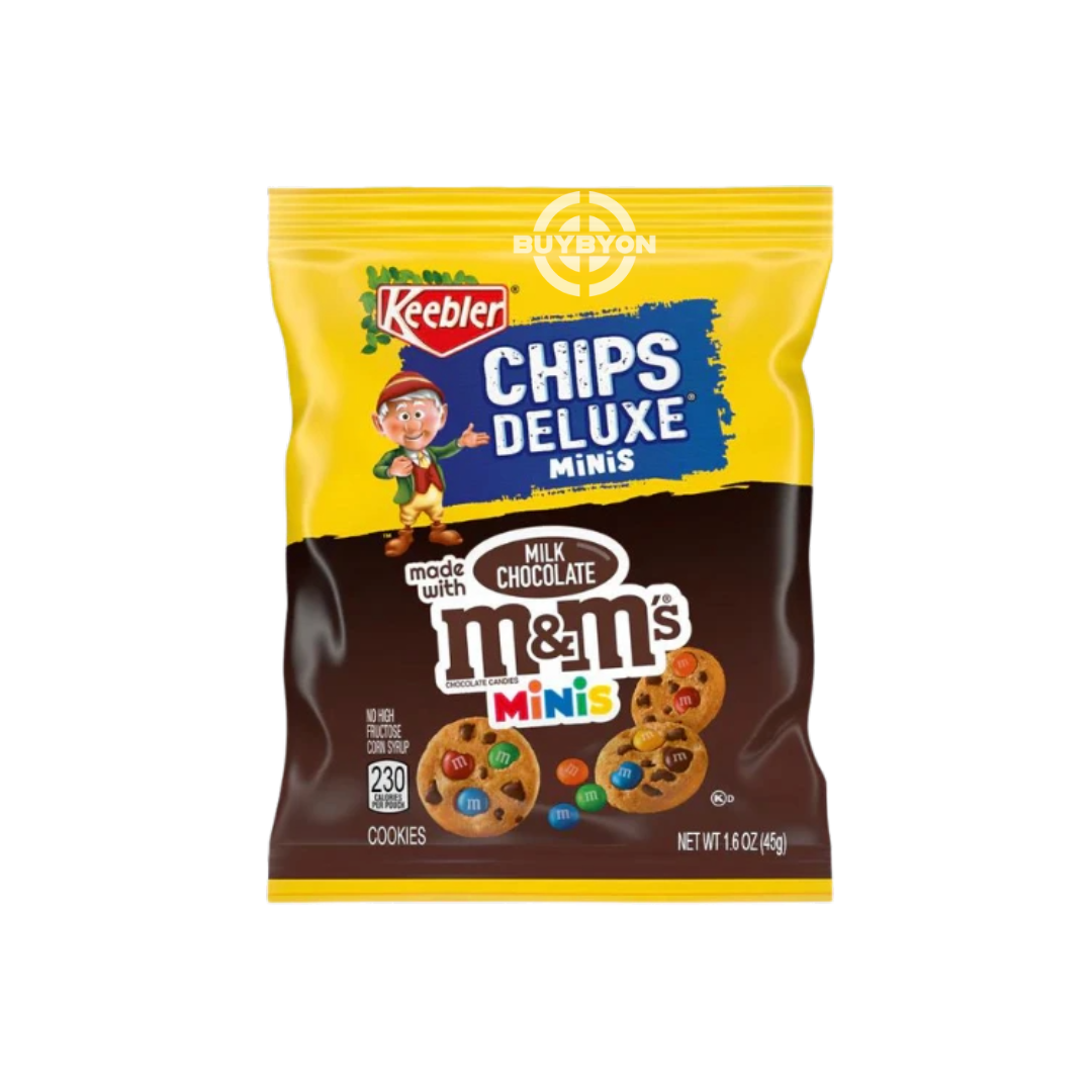 M&M Cookies - 45g pack featuring soft cookies with colorful M&M'S.