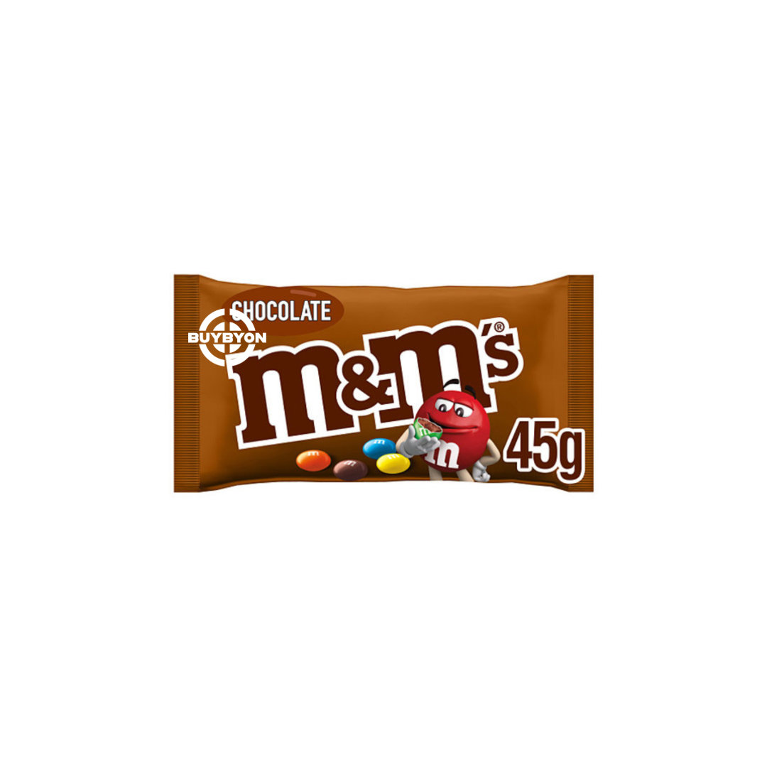 M&M's Chocolate Bag - 45g, featuring colourful candy-coated milk chocolate pieces.