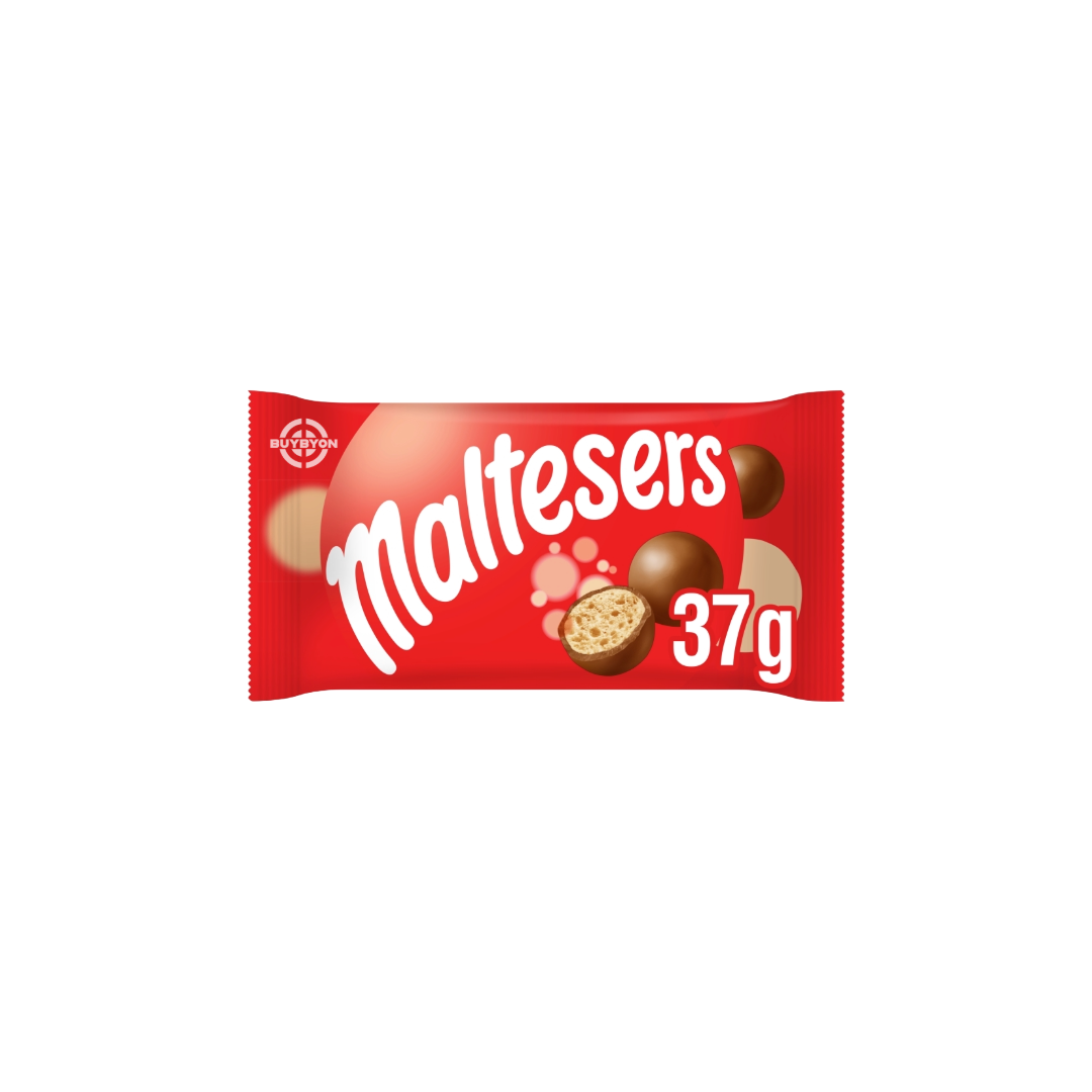 Maltesers Milk Chocolate &amp; Honeycomb Snack Bag - 37g with honeycomb centres and creamy milk chocolate.