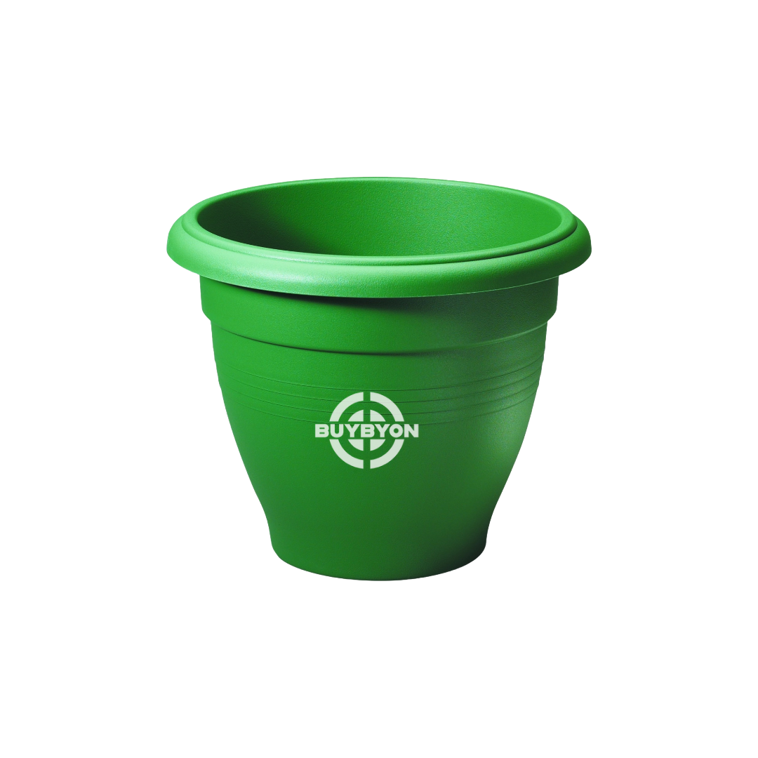 Melrose Garden Pot in Green - 50cm, showcasing its large size and durable design, ideal for various plants and adding a vibrant touch to garden or patio spaces.