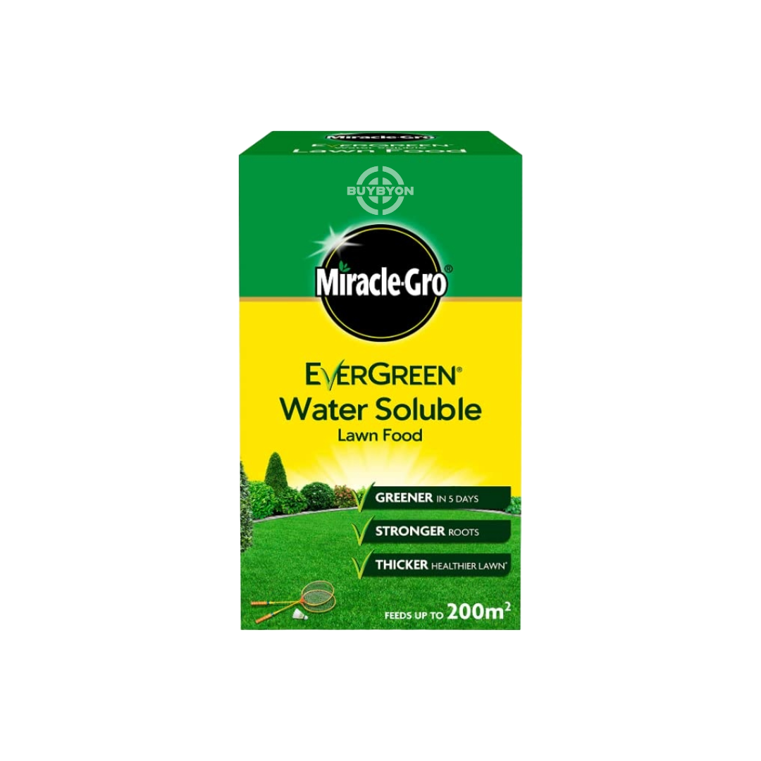 Miracle-Gro Lawn Food - 1kg, designed to enhance grass growth, colour, and root strength for a lush, healthy lawn.