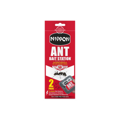 Nippon Twin Ant Bait Station Twin Pack, featuring two bait stations designed to attract and eliminate ants efficiently for long-term control.