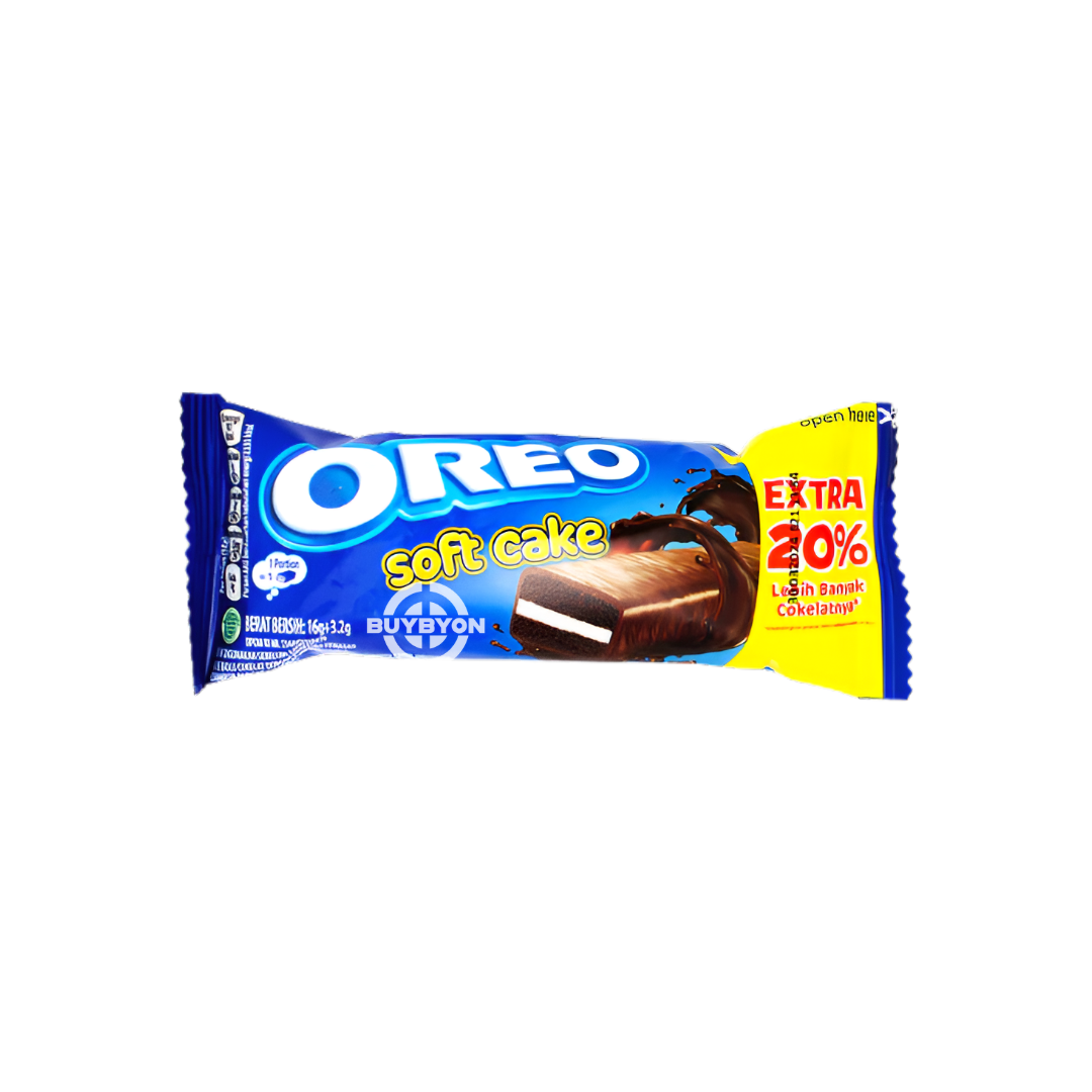 Oreo Soft Cake Choco Coated - 24g, a soft chocolate cake with a creamy centre, fully coated in smooth chocolate, perfect for a quick treat.