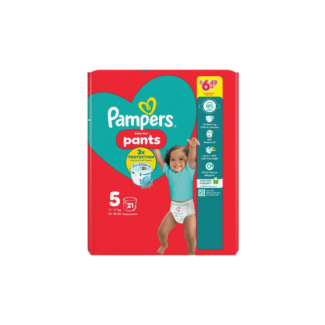 Pampers Baby-Dry Nappy Pants Carry Pack – Size 5 to 7