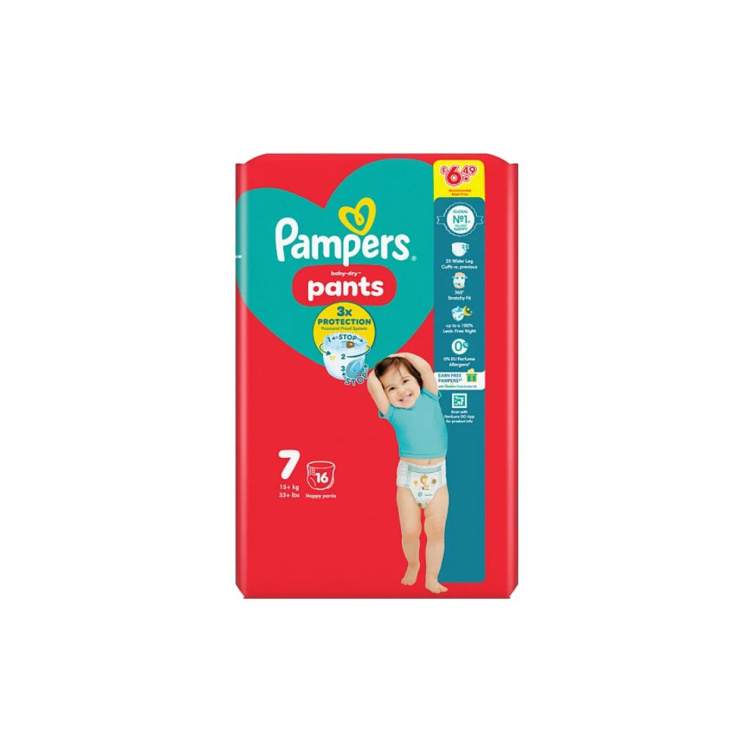 Pampers Baby-Dry Nappy Pants Carry Pack – Size 5 to 7