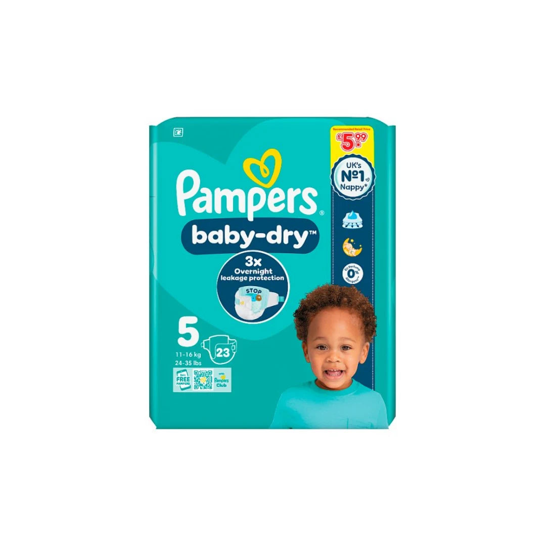 Pampers Baby-Dry Nappies Carry Pack – Size 3 to 5