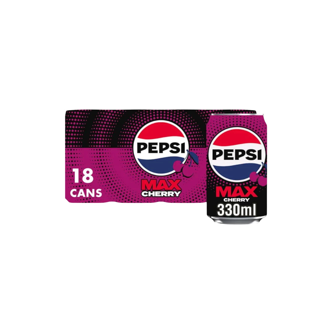Pepsi Max Cherry 330ml Can – Single & 18 Pack