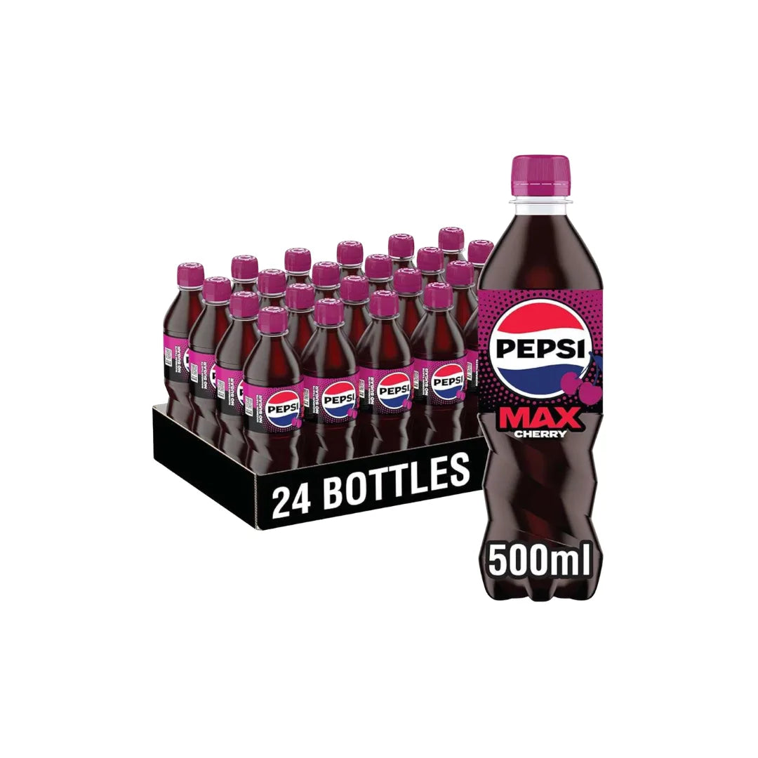 Pepsi Max Cherry 500ml Bottle – Single & 12 Pack