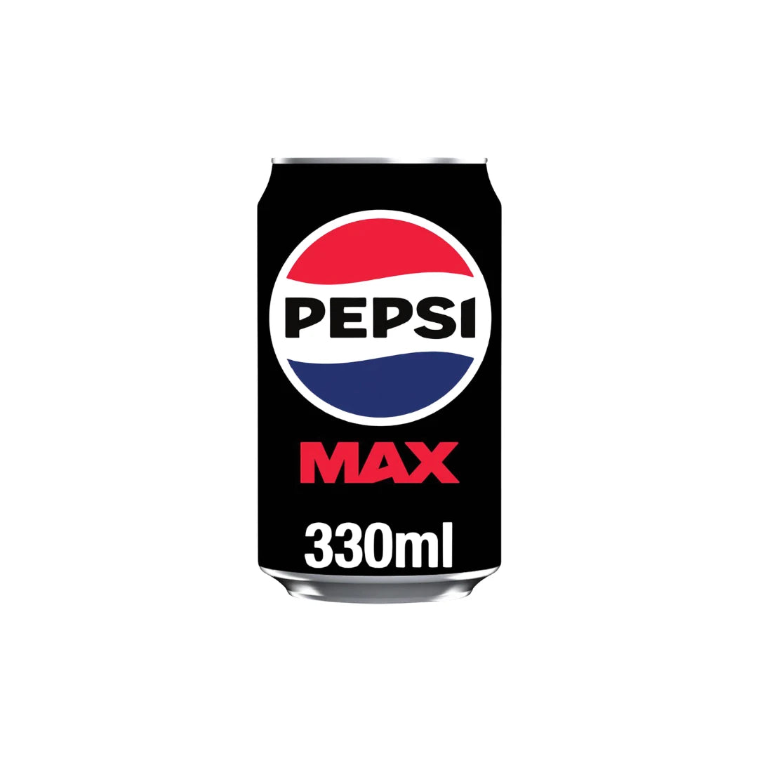 Pepsi Max No Sugar Cola 330ml Can & 24 Pack