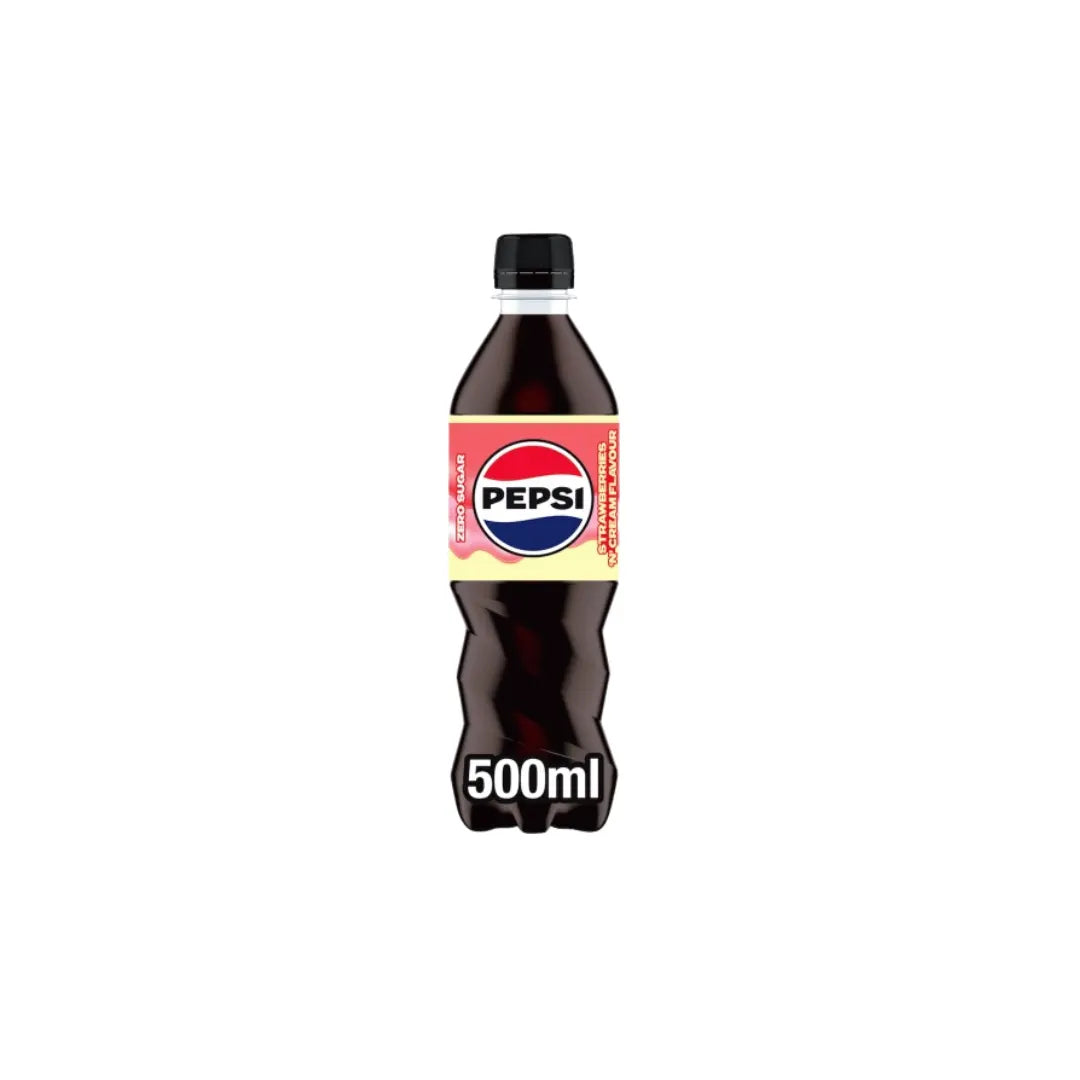 Pepsi Strawberries ‘N’ Cream 500ml Bottle – Single & 12 Pack
